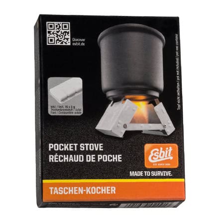 ESBIT ΜΙΚΡΗ ΦΟΡΗΤΗ ΕΣΤΙΑ ΣΤΕΡΕΟΥ ΚΑΥΣΙΜΟΥ (ΠΕΡΙΛΑΜΒΑΝΕΙ ΤΑΜΠΛΕΤΕΣ ΣΤΕΡΕΟΥ ΚΑΥΣΙΜΟΥ 16 x 5 γραμμ.)