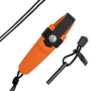 Eldris-Burnt-Orange-Neck-Knife-01 MORAKNIV ΜΑΧΑΙΡΙ ΛΑΙΜΟΥ ELDRIS ΜΕ ΣΠΙΝΘΗΡΙΣΤΗ ΠΟΡΤΟΚΑΛΙ