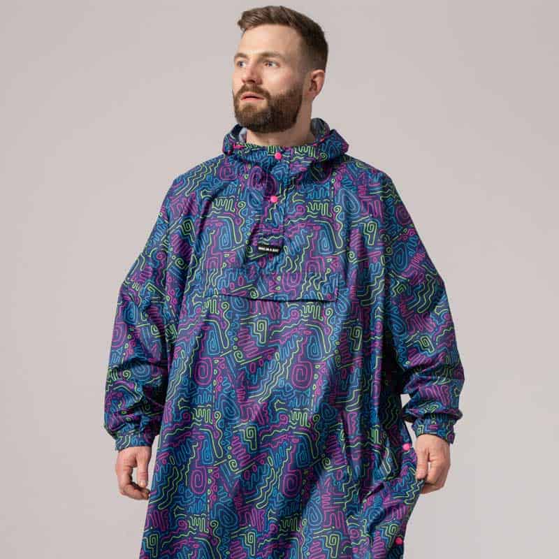 MAC IN A SAC FESTIVAL PONCHO NEON JAZZ