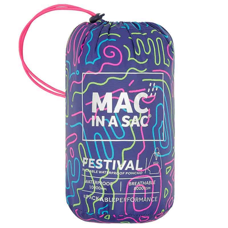 MAC IN A SAC FESTIVAL PONCHO NEON JAZZ