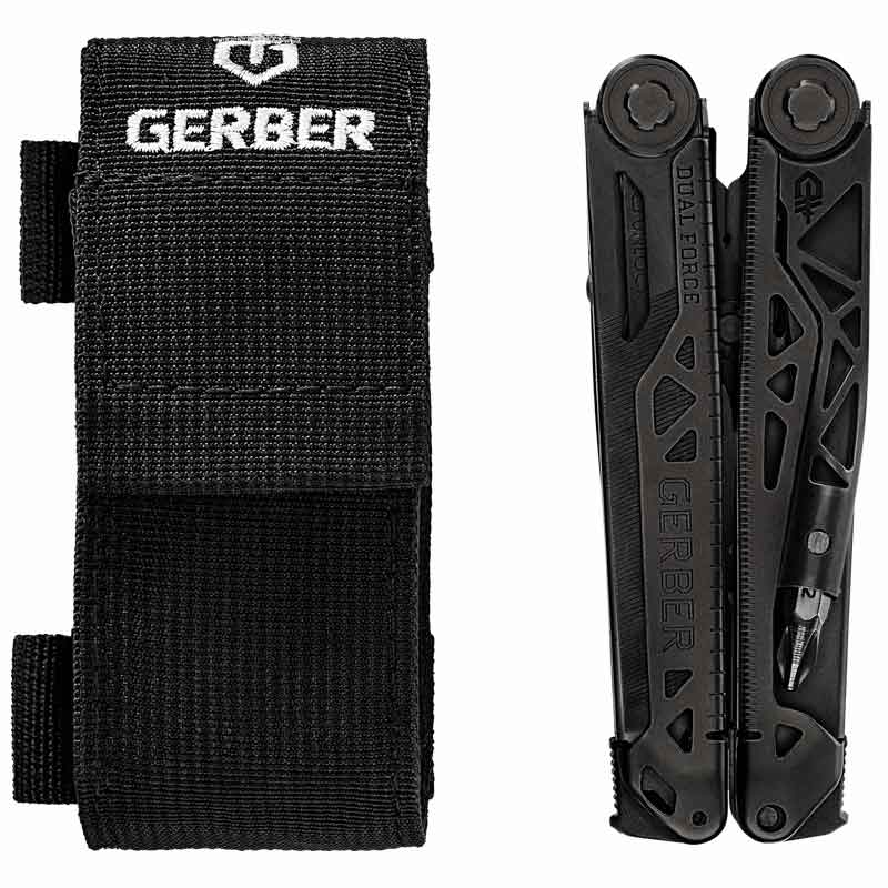 GERBER-DUAL-FORCE-BLACK-WITH-SHEATH-RESIZED GERBER ΠΟΛΥΕΡΓΑΛΕΙΟ DUAL FORCE ΜΑΥΡΟ