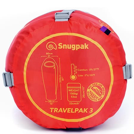 SNUGPAK ΥΠΝΟΣΑΚΟΣ TRAVELPAK 3 [-3°C – 7°C]